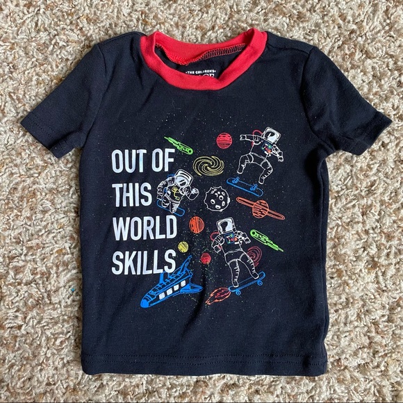 Children's Place Pajama Set Out of this World Skills Skateboard Astronaut - Picture 2 of 7